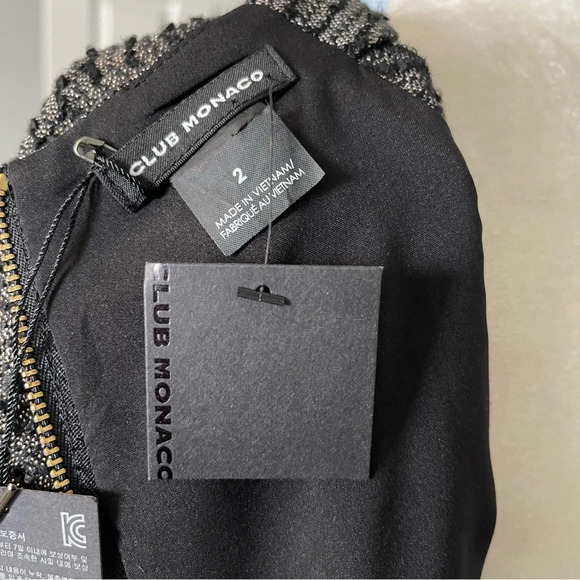 NWT Club Monaco Davin Tweed Fit and Flare Dress w/ Pockets Sz 2 - Picture 10 of 11